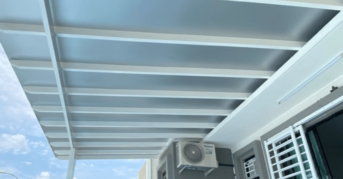 Aluminum composite panel awning